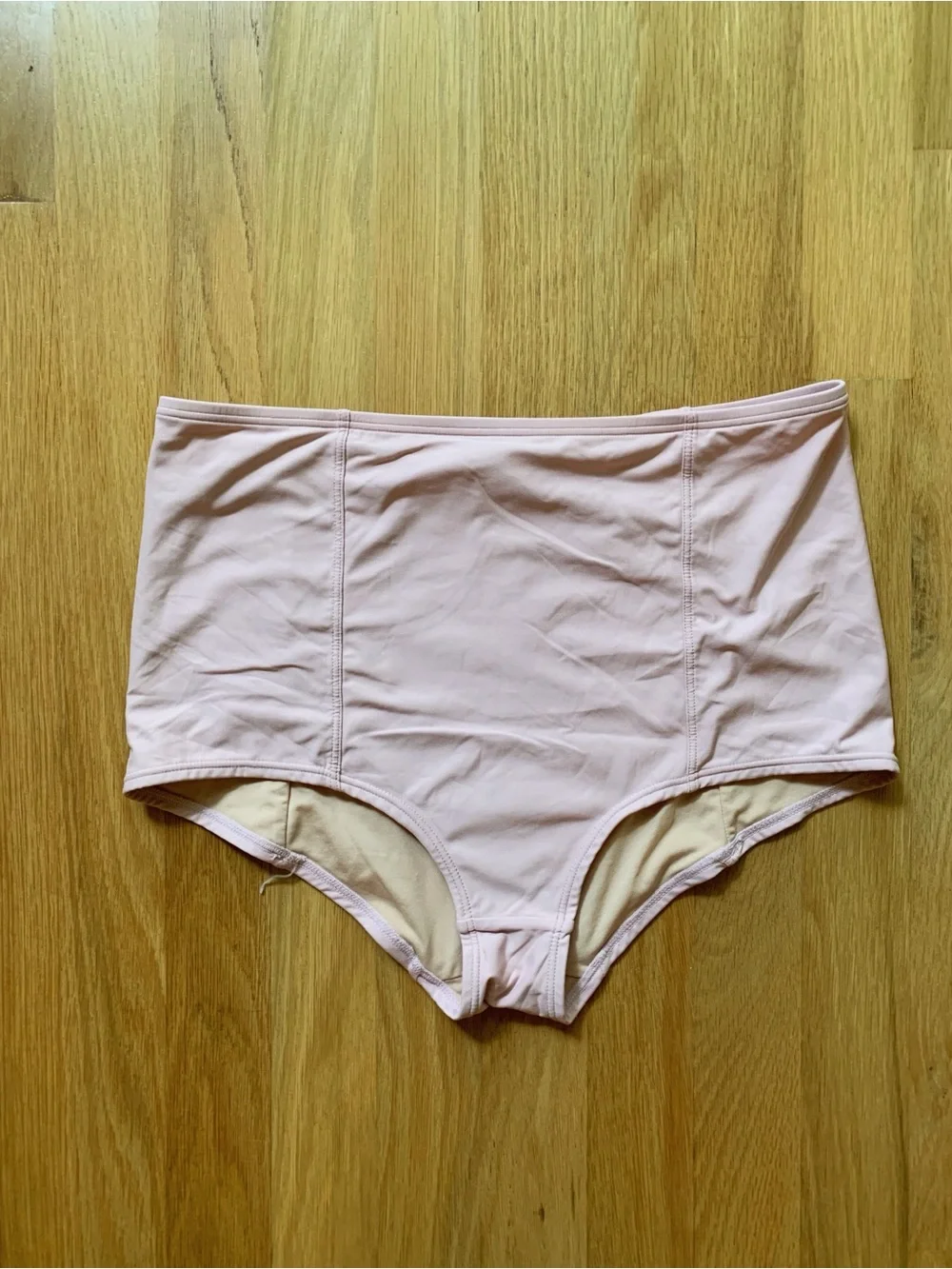J. Crew High Waisted Bikini Bottoms Pale Pink Size M, Full Coverage